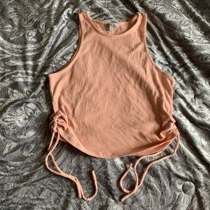 ruched tank crop top